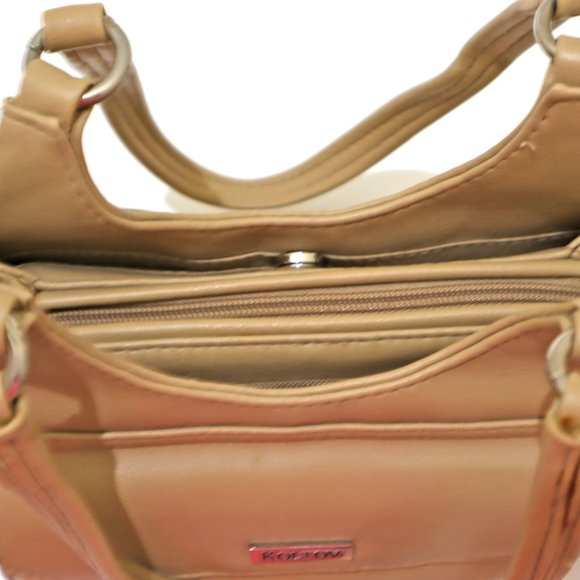 Koltov Mid Size Tan Hobo Handbag, Hobo Purse with Lots of Pockets - Picture 4 of 8